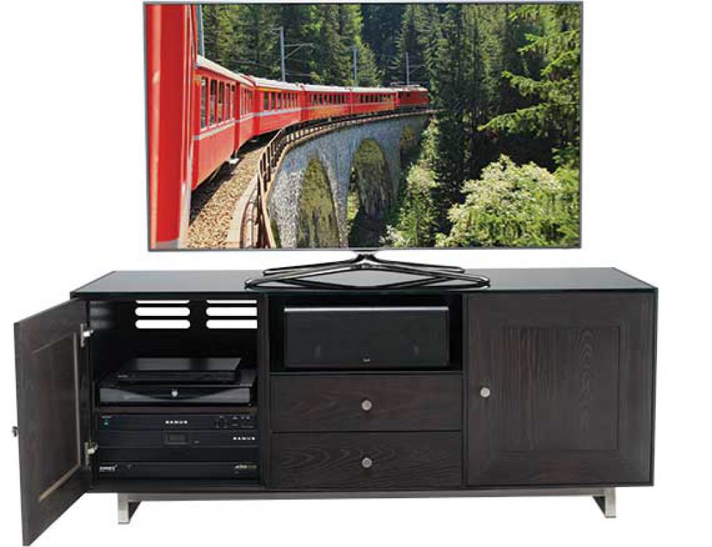 CADENZA61-CC Charcoal Front with TV and Components